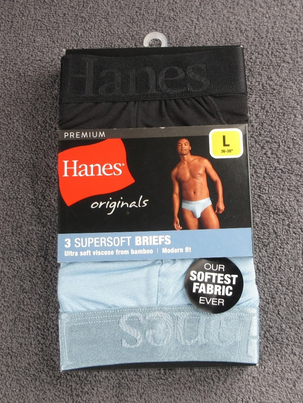 Men's Hanes Originals supersoft briefs - low rise, no fly